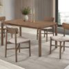 Parkridge 5-piece 59-inch Wood Dining Set Natural Walnut