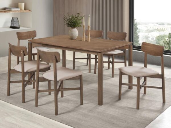 Parkridge 7-piece 59-inch Wood Dining Set Natural Walnut