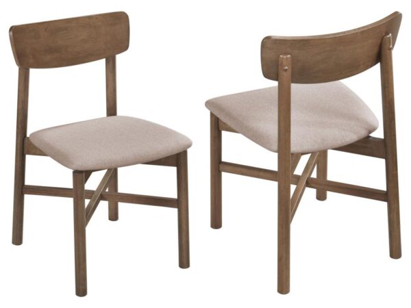 Parkridge Dining Side Chair Natural Walnut (Set of 2)