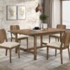 Crestmore 5-piece Rectangular Dining Table Set Walnut