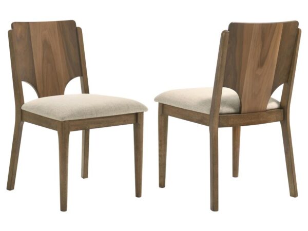 Crestmore Dining Chair Upholstered Seat Walnut (Set of 2)