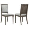 Onslow Upholstered Dining Side Chair Dark Brown (Set of 2)