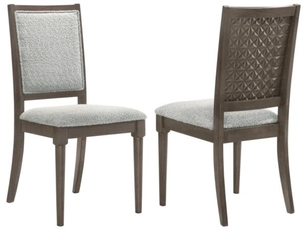 Onslow Upholstered Dining Side Chair Dark Brown (Set of 2)