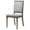 Onslow Upholstered Dining Side Chair Dark Brown (Set of 2)
