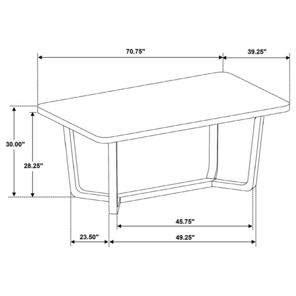 Biloxi 5-piece 71-inch Rectangular Dining Set Greyish Brown