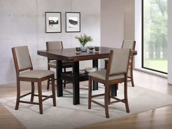 Patterson 5-piece Counter Height Dining Set Mango Oak