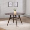 Everton Round 53-inch Wood Dining Table Dark Walnut