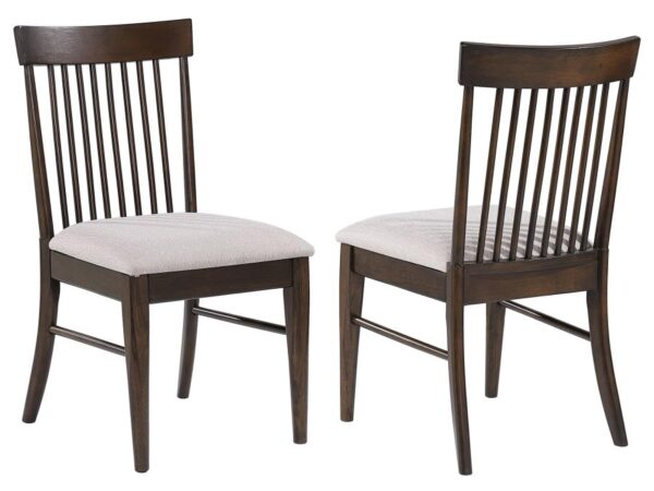 Everton Wood Dining Side Chair Dark Walnut (Set of 2)