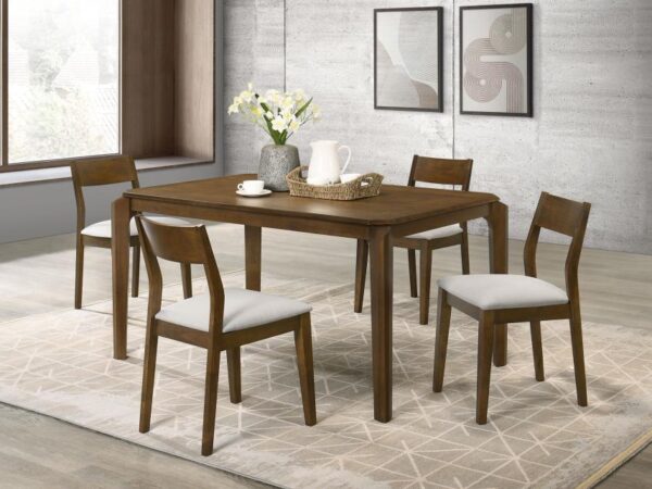 Almonte 5-piece 59-inch Rectangular Dining Set Dark Brown