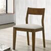 Almonte Dining Chair Upholstered Seat Dark Brown (Set of 2)