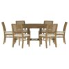 Arini 7-piece Round Dining Room Table Set Sand Wash