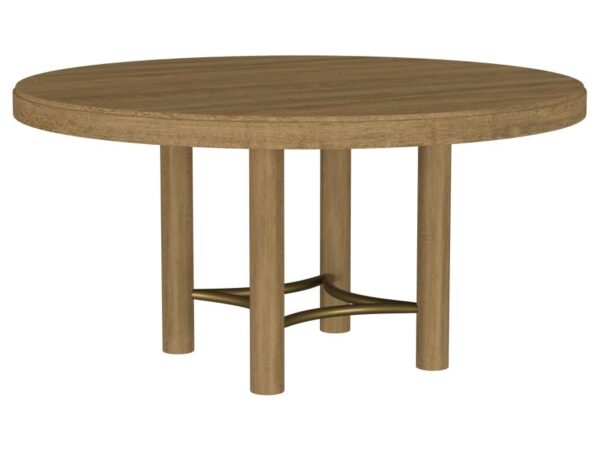 Arini 60-inch Round Wood Dining Room Table Sand Wash