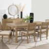 Arini 7-piece Extension Leaf Dining Table Set Sand Wash