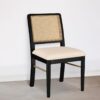 Arini Rattan Cane Dining Side Chair Black (Set of 2)