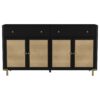 Arini 2-drawer Cane Door Dining Sideboard Server Black