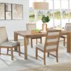 Bruner 5-piece 72-inch Rectangular Dining Set Natural Brown