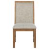 Bruner Upholstered Side Chair Natural Brown (Set of 2)