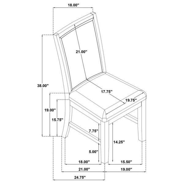 Bruner Upholstered Side Chair Natural Brown (Set of 2)