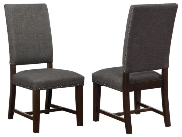 Twain Upholstered Dining Side Chair Warm Grey (Set of 2)