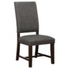 Twain Upholstered Dining Side Chair Warm Grey (Set of 2)
