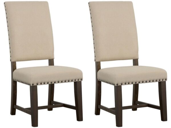 Twain Upholstered Dining Side Chair Beige (Set of 2)