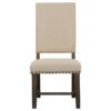 Twain Upholstered Dining Side Chair Beige (Set of 2)