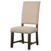 Twain Upholstered Dining Side Chair Beige (Set of 2)