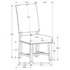 Twain Upholstered Dining Side Chair Beige (Set of 2)