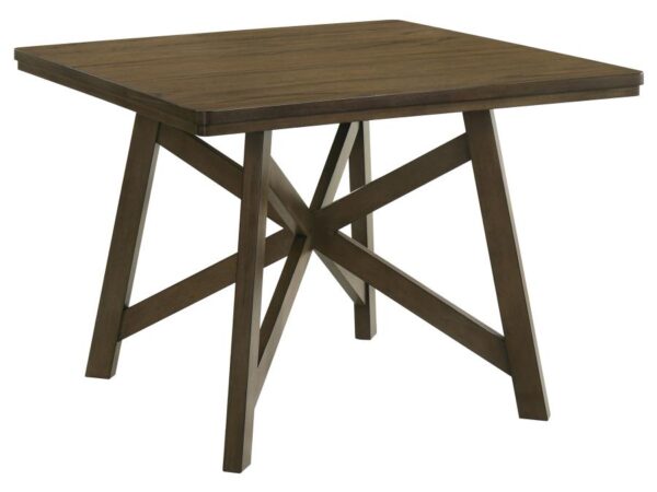 Canfield 47-inch Square Counter Height Dining Table Brown