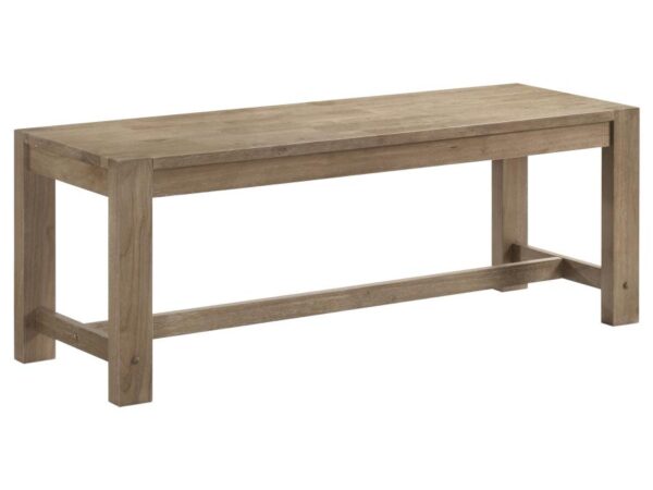 Scottsdale Wood Trestle Base Dining Bench Washed Brown