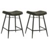 Bayu Leather Upholstered Counter Stool Espresso (Set of 2)