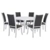 Judd 7-piece 54-inch Round Wood Dining Table Set Pearl White