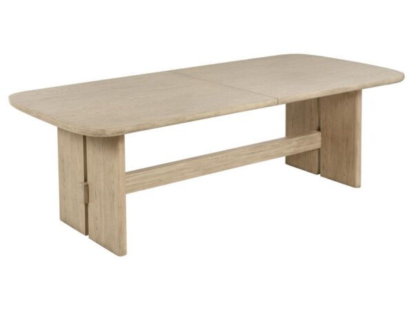 Kailani 110-inch Rectangular Wood Dining Table Beige Oak