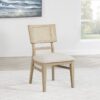 Kailani Rattan Cane Dining Side Chair Beige Oak (Set of 2)