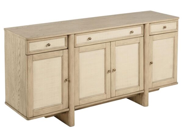 Kailani 4-door Cane Sideboard Buffet Cabinet Beige Oak