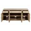 Kailani 4-door Cane Sideboard Buffet Cabinet Beige Oak