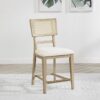 Kailani Rattan Cane Counter Side Chair Beige Oak (Set of 2)