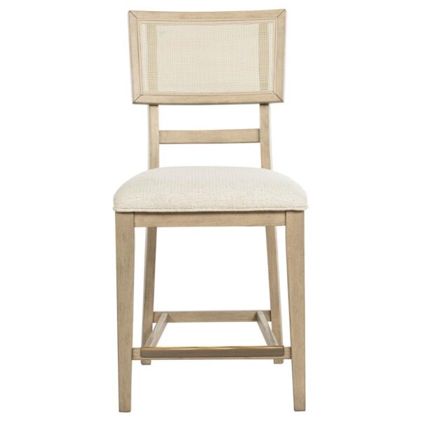 Kailani Rattan Cane Counter Side Chair Beige Oak (Set of 2)