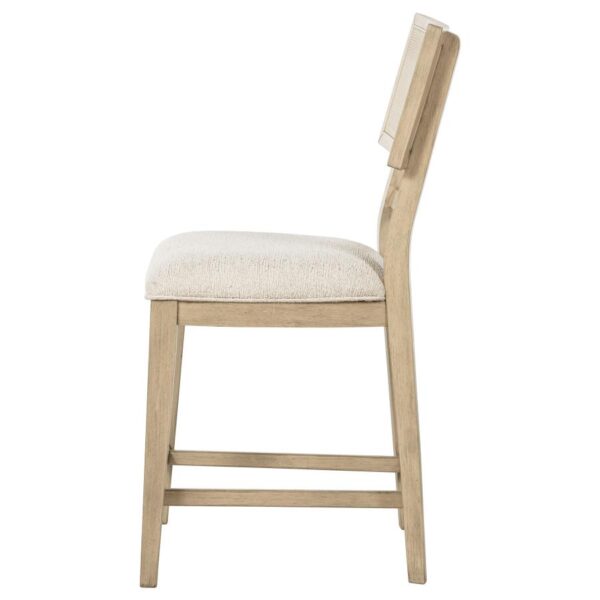 Kailani Rattan Cane Counter Side Chair Beige Oak (Set of 2)