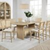 Kailani Rattan Cane Counter Side Chair Beige Oak (Set of 2)