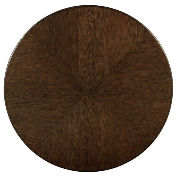 Landon 60-inch Round Wood Pedestal Dining Table Rich Brown