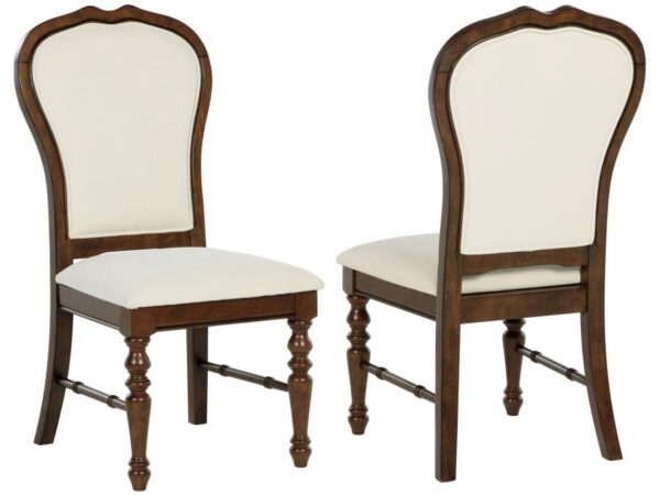 Landon Upholstered Dining Side Chair Rich Brown (Set of 2)