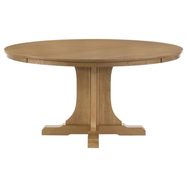 Hartville 60-inch Round Dining Table Natural Light Brown