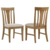Hartville Dining Side Chair Natural Light Brown (Set of 2)