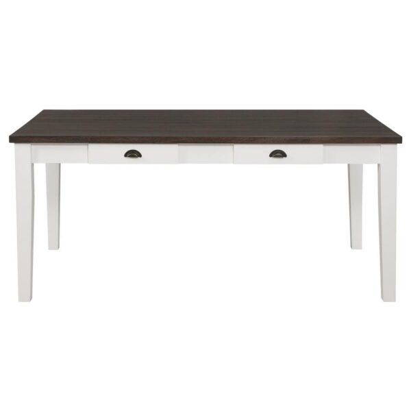 Kingman 72-inch 4-drawer Dining Table Distressed White