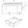 Kingman 72-inch 4-drawer Dining Table Distressed White