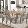 Nogales Wood Dining Side Chair Coastal Grey (Set of 2)