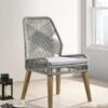 Nakia Woven Rope Dining Side Chairs Grey (Set of 2)