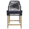Nakia Woven Rope Counter Chair with Cushion Navy (Set of 2)