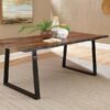 Ditman 80-inch Live Edge Dining Table Grey Sheesham